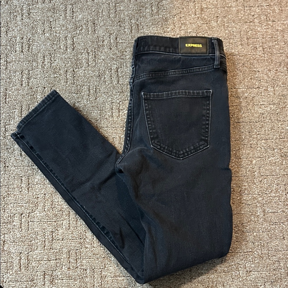 Express Women's Charcoal Skinny Jeans
